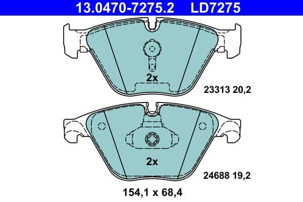 set placute frana,frana disc ATE Ceramic 13.0470-7275.2