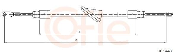 Cablu, frana de parcare COFLE 10.9443