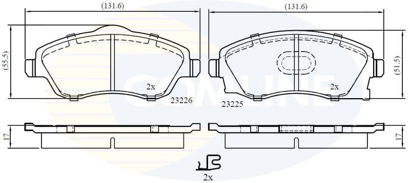 set placute frana,frana disc COMLINE CBP31112