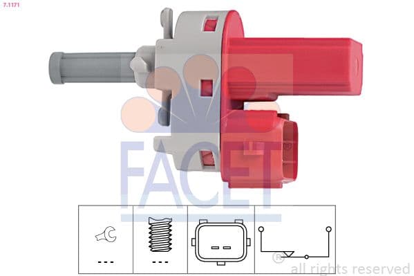 Comutator, actionare ambreiaj (Tempomat) FACET Made in Italy - OE Equivalent 7.1171
