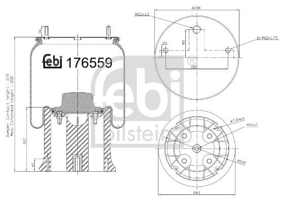 Burduf, suspensie pneumatica FEBI BILSTEIN 176559
