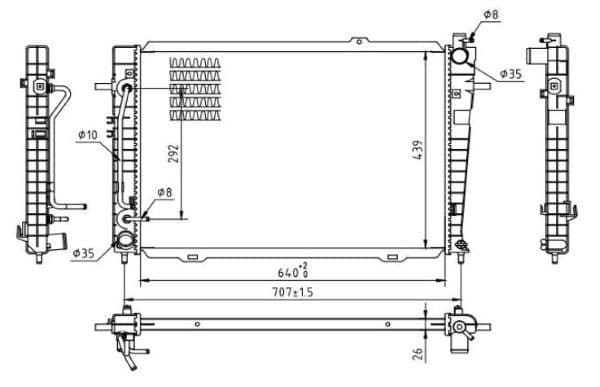 Radiator, racire motor MTR 13054534