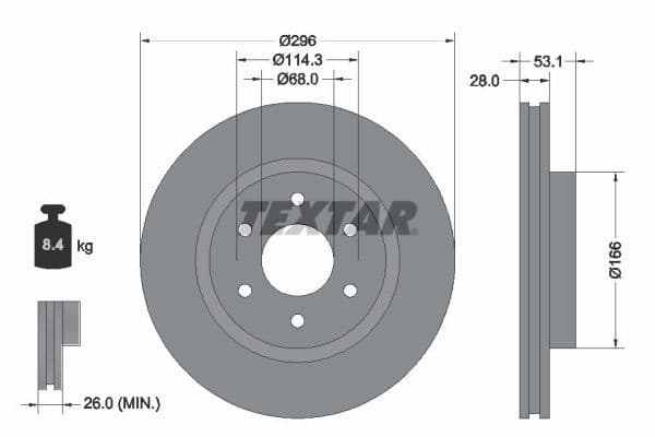 Disc frana TEXTAR PRO 92285803