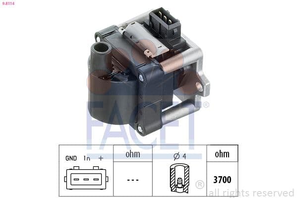bobina de inductie FACET OE Equivalent 9.8114