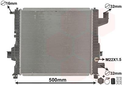 Radiator, racire motor VAN WEZEL 43002262