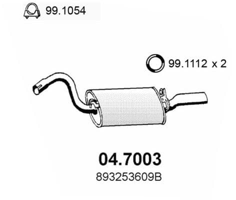 Toba esapament finala ASSO 04.7003