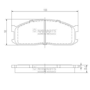 set placute frana,frana disc NIPPARTS J3603025