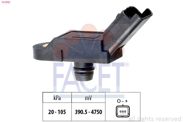 senzor presiune aer FACET Made in Italy - OE Equivalent 10.3005