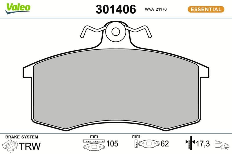 set placute frana,frana disc VALEO FIRST 301406
