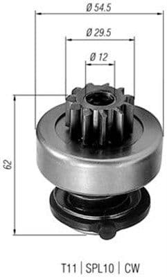 Pinion electromotor MAGNETI MARELLI 940113020217