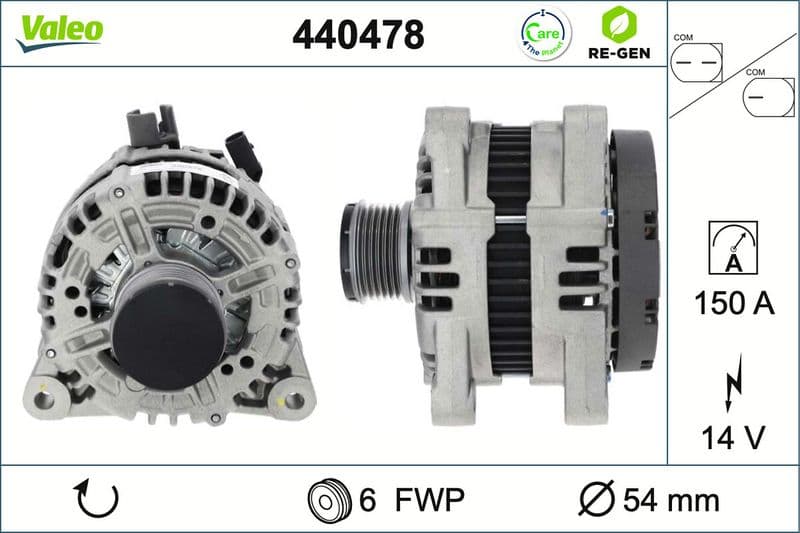Generator / Alternator VALEO RE-GEN REMANUFACTURED 440478