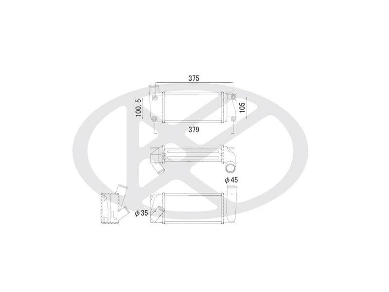 Intercooler, compresor KOYORAD IA010162