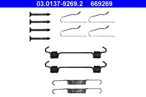 set accesorii, saboti frana parcare ATE 03.0137-9269.2