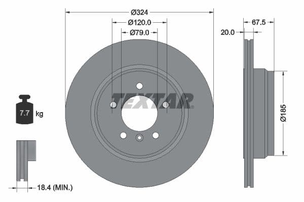 Disc frana TEXTAR PRO 92123103