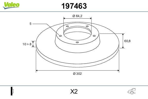 Disc frana VALEO 197463