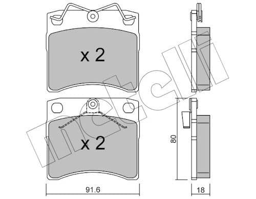set placute frana,frana disc METELLI 22-0163-1