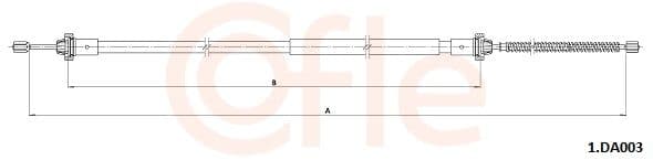 Cablu, frana de parcare COFLE 1.DA003