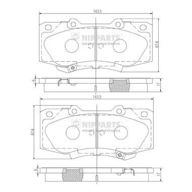 set placute frana,frana disc NIPPARTS N3602147