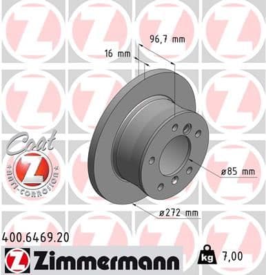 Disc frana ZIMMERMANN COAT Z 400.6469.20