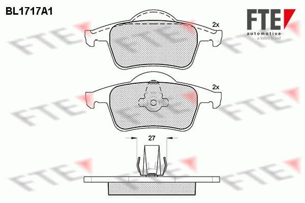 set placute frana,frana disc FTE 9010317