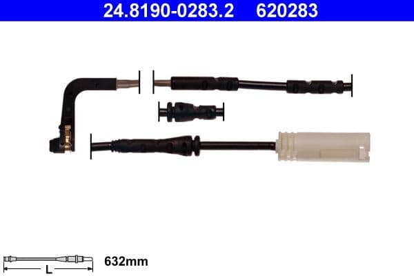 senzor de avertizare,uzura placute de frana ATE 24.8190-0283.2