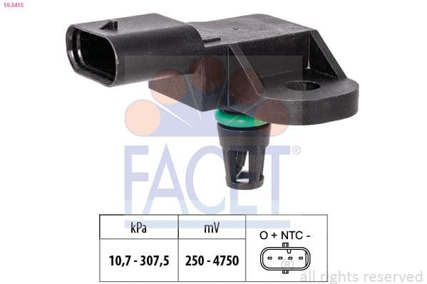 senzor presiune aer FACET Made in Italy - OE Equivalent 10.3415