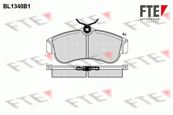 set placute frana,frana disc FTE 9010131