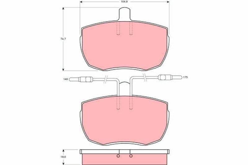 set placute frana,frana disc TRW GDB342