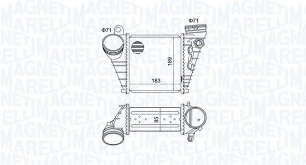 Intercooler, compresor MAGNETI MARELLI 351319205230