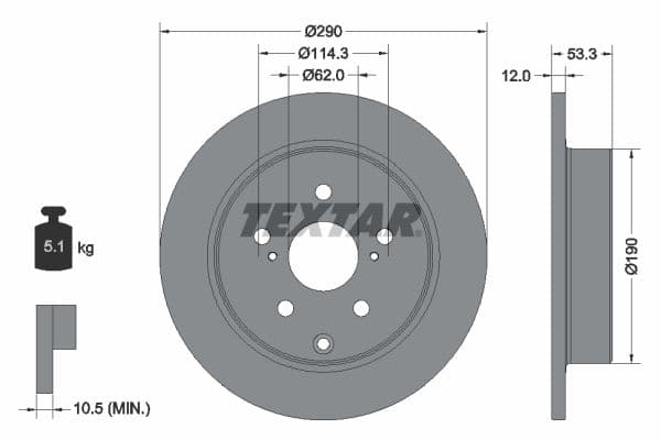 Disc frana TEXTAR PRO 92314203