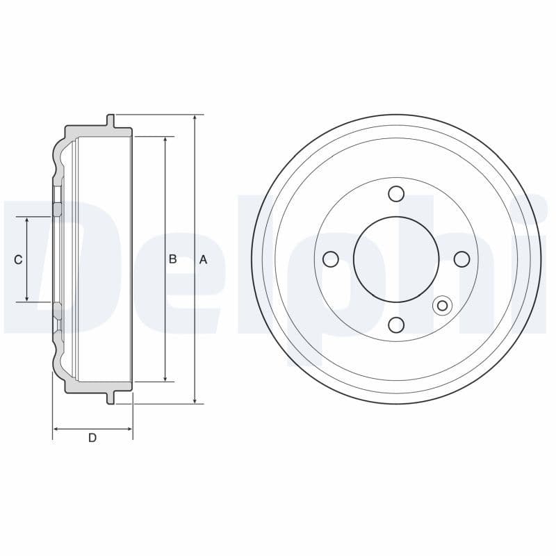 Tambur frana DELPHI BF638