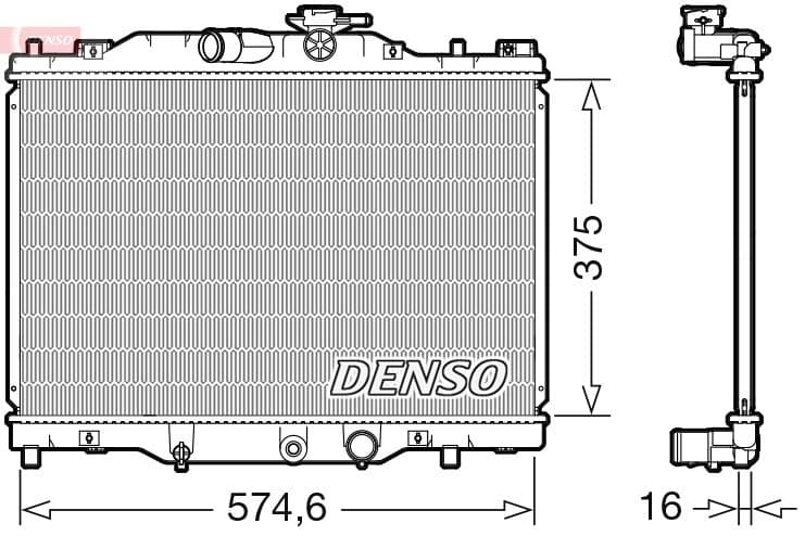 Radiator, racire motor DENSO DRM44043