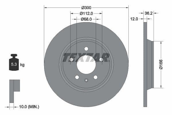 Disc frana TEXTAR PRO 92160103