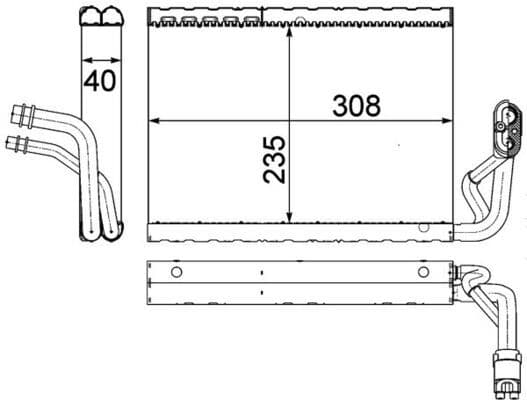 Evaporator, aer conditionat MAHLE BEHR *** PREMIUM LINE *** AE 91 000P