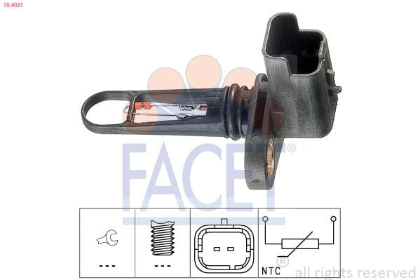 senzor,temperatura aer admisie FACET Made in Italy - OE Equivalent 10.4021