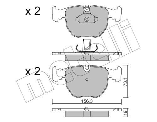 set placute frana,frana disc METELLI 22-0559-0