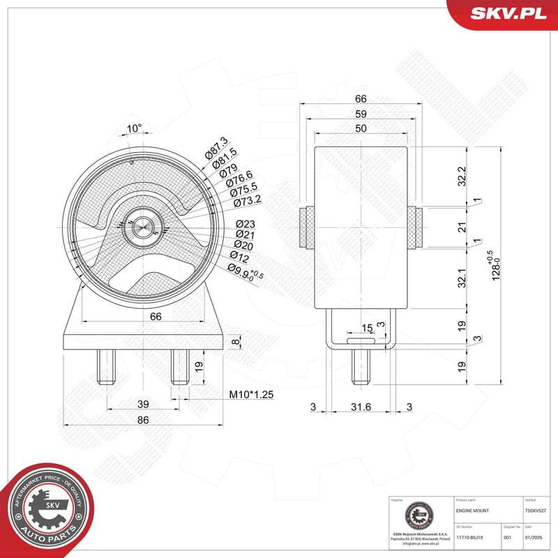 Suport motor ESEN SKV 75SKV527