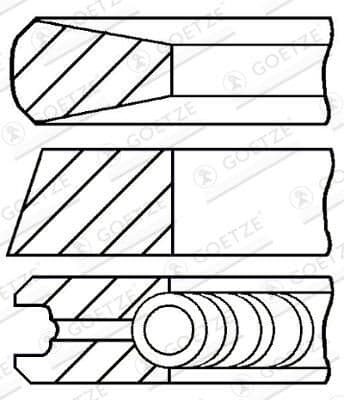 Set segmenti piston GOETZE 08-431000-00