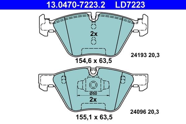 set placute frana,frana disc ATE Ceramic 13.0470-7223.2