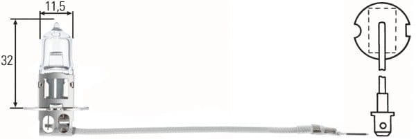 Bec, far principal HELLA HIGH WATTAGE ONLY FOR OFFROAD APPLICATION / NON ECE 8GH 002 090-153