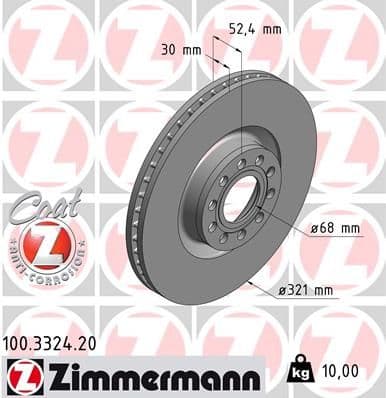 Disc frana ZIMMERMANN COAT Z 100.3324.20