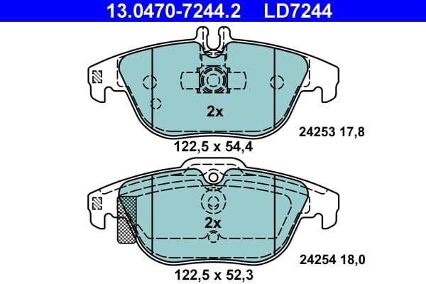 set placute frana,frana disc ATE Ceramic 13.0470-7244.2