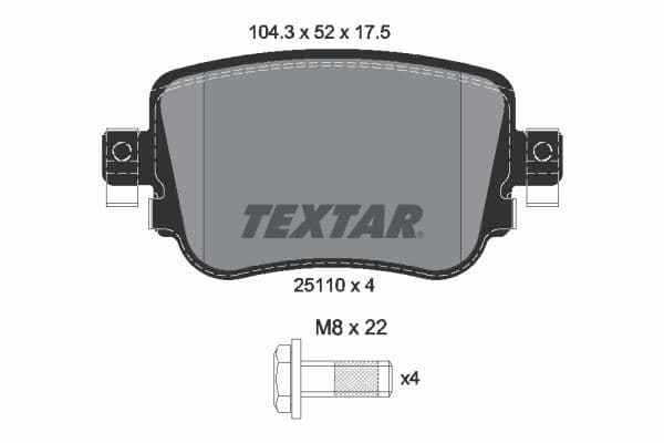 set placute frana,frana disc TEXTAR Q+ 2511003