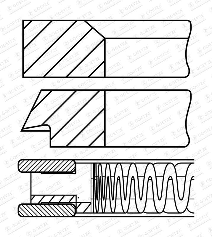 Set segmenti piston GOETZE ENGINE 08-424700-00