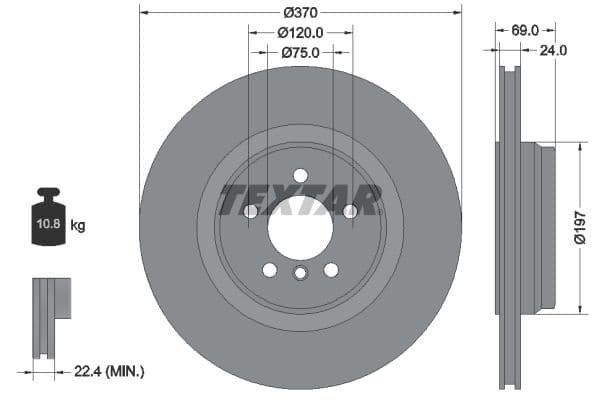 Disc frana TEXTAR PRO 92270003