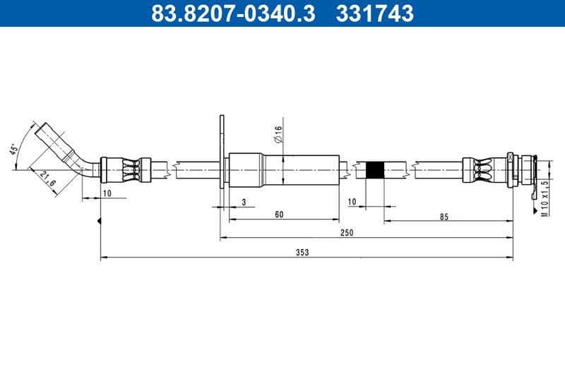 Furtun frana ATE 83.8207-0340.3