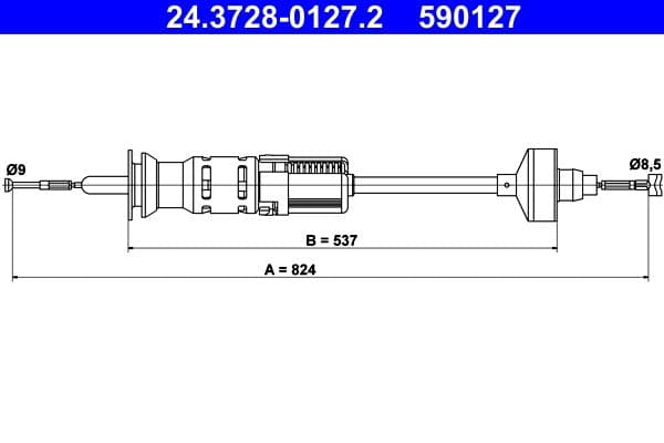 Cablu ambreiaj ATE 24.3728-0127.2