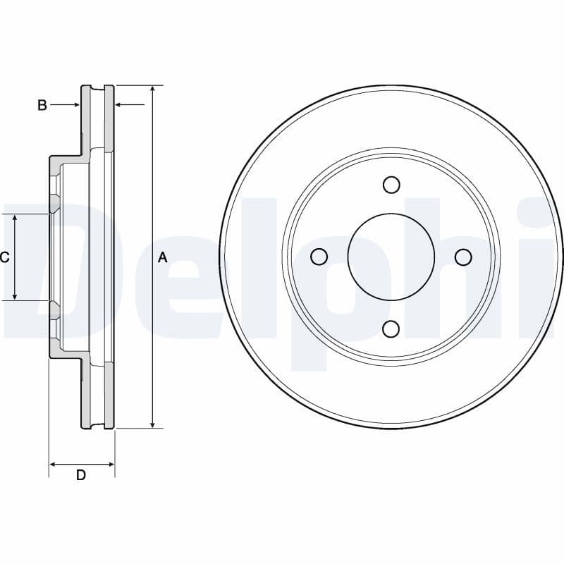 Disc frana DELPHI BG4742C