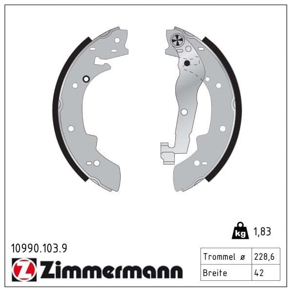 Set saboti frana ZIMMERMANN 10990.103.9