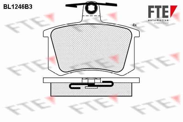 set placute frana,frana disc FTE 9010073